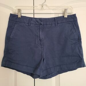 Quince Organic Stretch Cotton Chino Shorts Navy Size 8